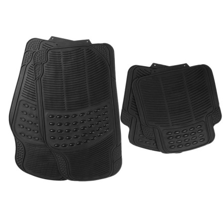Car mats Torso, rubber, 70 × 44 cm, 44 × 43.5 cm, black, set 4 pcs-1
