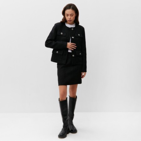 Women's tweed jacket MIST R.48, black-1