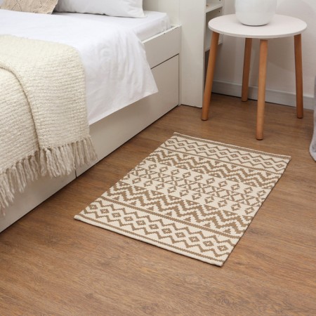 Beige carpet 60x90 ± 3 cm, 1050 g/m2, 70% cotton, 30% polyester