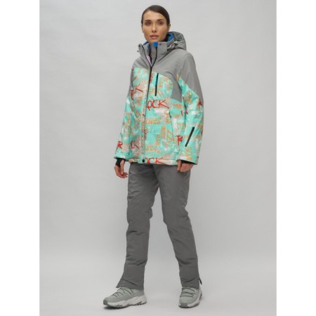 Ski costume is female, size 50, turquoise color-1