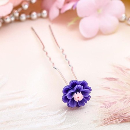 Hair hairpin "Flower" Vasille, 1.2 cm, mix
