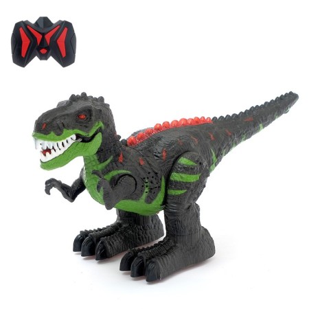 The dinosaur radio-controlled t -rex moves his head, works from the battery, light and sound, mix