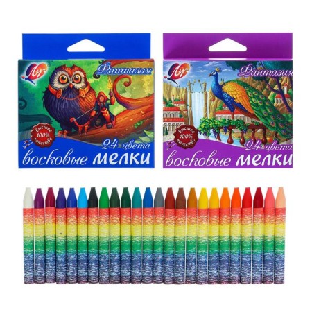 Locks wax 24 colors "Fantasy", Round, mix