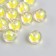 Acrylic beads "Ball - Reflection" set 15 pcs yellow 1.2x1.2x1.2 cm