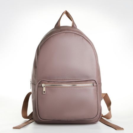 Women's backpack of artificial leather on the zipper Textura, color gray color-4