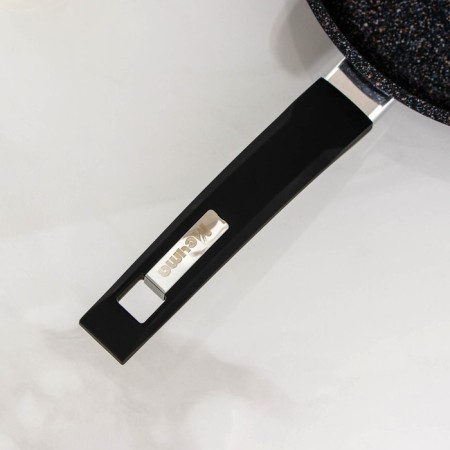 Granite Star pan, d = 24 cm, glass cover, anti -stick coating, black color-3