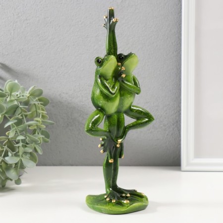 Souvenir Polystone "Frog - Gemini" 25x12x8.5 cm-1
