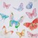Towel "Ethel" butterflies 40x73 cm, 100% cotton, sarzha 190 g/m2