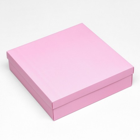 The box is folding, lid is, pink, 30 x 30 x 8 cm-1
