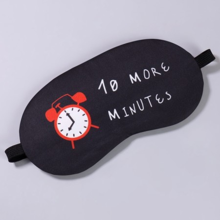 Mask for sleeping with gel liner "Morning", 19 × 10 cm, elastic band is single, black color-2