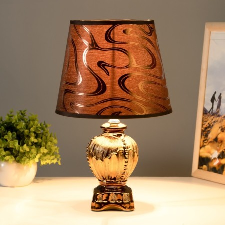 Filicia table lamp E14 40W chocolate-gold 20x20x34cm Risalux-1