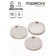 Suspension "Coin" star, set 3 pcs., Silver color