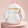 Soft toy "Bunny La Pu", in a dress, with a bandage bow