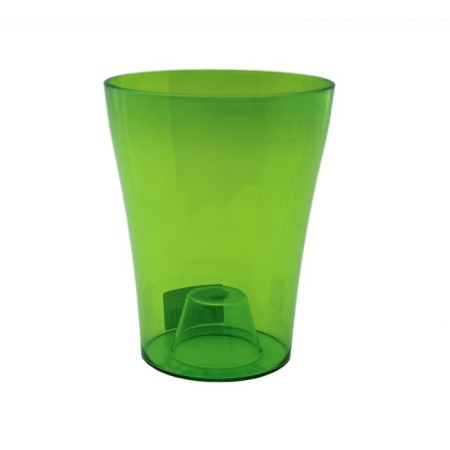 Kashpo for orchids "Tisa", the color is green-pro-transparent