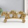Polystone souvenir "Three gold elephants on the arc - Circus Popon" 15.5x5x28 cm