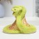 Figure "Snake with grass" Green, 18x18x20cm