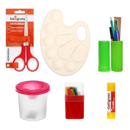 A set of a first grader in the Calligrata folder “Back to School”, 70 items, with benefits-10