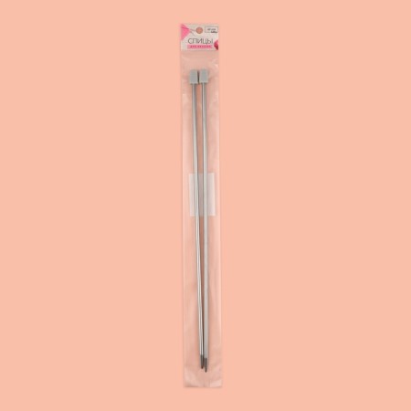 Knitting needles, straight lines, d = 5 mm, 35 cm, 2 pcs-5