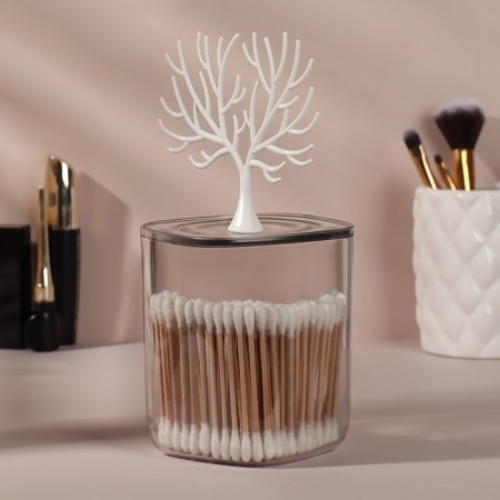 Organizer for storage "Wood", with a lid, 9 × 10.8/20 cm, in a cardboard box, the color is transparent/white-2