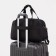 Sports bag with lightning, external pocket, suitcase holder, black color