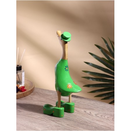 Souvenir "Duck in green clothes with print" tree 13x9x27 cm-2