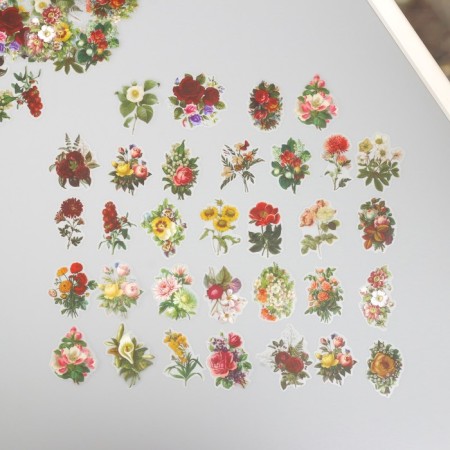Stickers for creativity PLC PVC "Flowers for a gift" set 60 pcs 10x14 cm