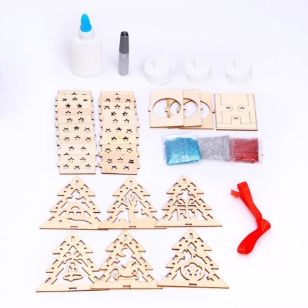 Set for creativity "Christmas tree toys with an LED"-3