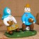Souvenir "A man with a woman on stumps", 16 × 7 × 14.5 cm, Kargopol toy, mix