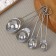 A set of measured spoons of the share "metallic", 4 pcs: 1.25/2.5/5/15 ml