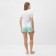 Kit (T-shirt, shorts) Home female, white/green color, rr 52