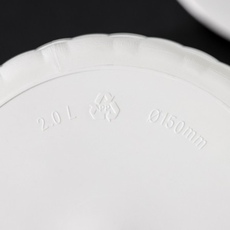Pot for flowers with the Podon "Rotan", 2 l, the color is white-3