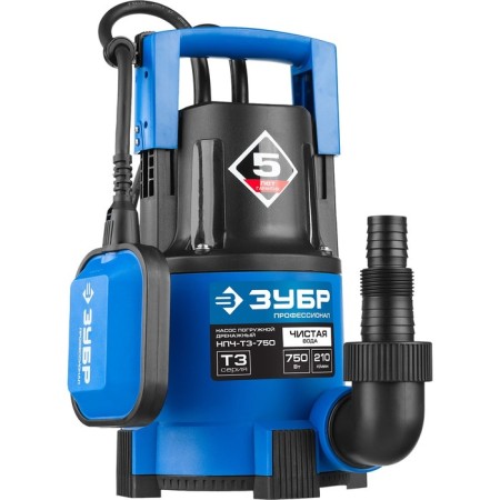 Drainage "Bison" NPCh-T3-750, 750 W, 210 l/min, pressure 8.5 m, pumping level up to 5 mm