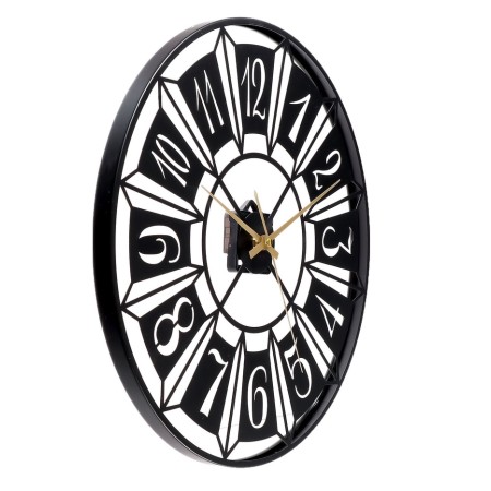 Watch wall interior "accordion", smooth move, d-40 cm, black-1