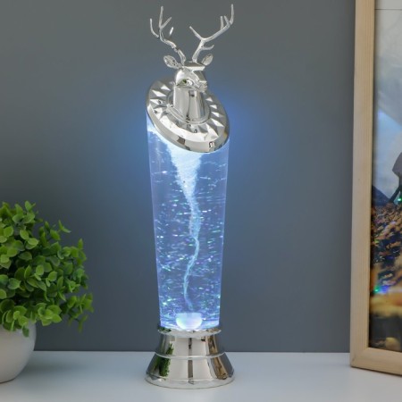 Lava-lamp "Deer" LED from batteries 3haa USB silver 7x6x30cm
