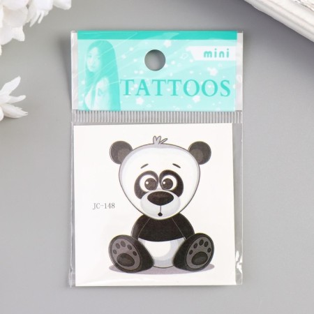 Tattoo on the body color "Baby Panda" 6x6 cm-2