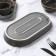 Porcelain Oval Magistro Urban, 450 ml, 24 × 13.7 × 2.7 cm, gray color