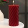 Candle-cylinder aromatic twisted "Cherry", 7.5x15 cm