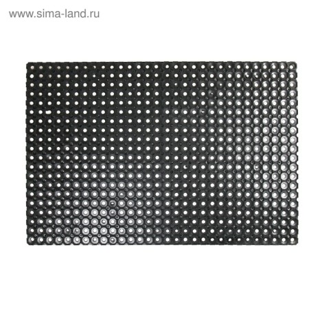Muddy mud -bearded rug 80 × 120 × 1.6 cm, black color-2