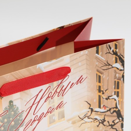 Laminated vertical "Winter City", Ml 23 x 27 x 11.5 cm, New Year-4