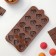 Form for chocolate of the share "Heartburn", silicone, 21.5 × 11 × 1.5 cm, 15 cells, brown color
