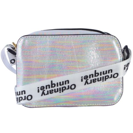 Children's bag with lightning, 6x11x13 cm, adjustable belt, white mix-9