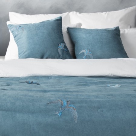 The Liberty set: a blanket 230 x 250 cm, pillowcases 45 x 45 cm - 2 pcs, blue-1