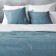 The Liberty set: a blanket 230 x 250 cm, pillowcases 45 x 45 cm - 2 pcs, blue