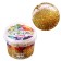 Slime "Glass" with golden large sparkles of 100 g