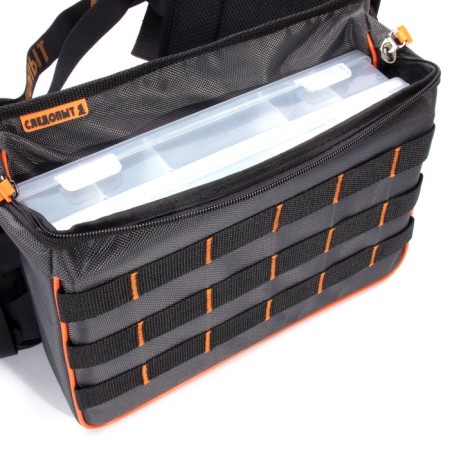 Fishing Board "Rastype" Fishing Belt Bag, 74x22x10 cm, gray + 2 Luno boxes-2
