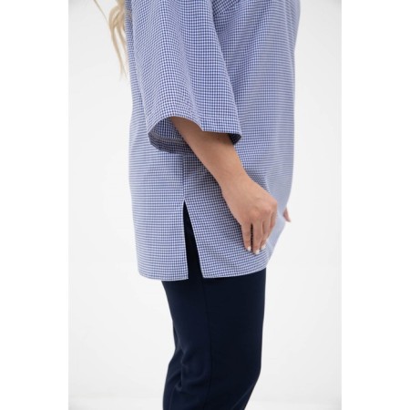 Female blouse, size 60, blue color-1