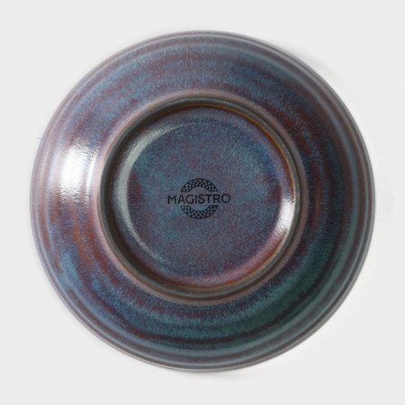 Porcelain bowl Magistro Garland, 230 ml, D = 12 cm, blue color-3