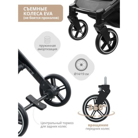 Stroller walking children's indigo trip, beige color-7