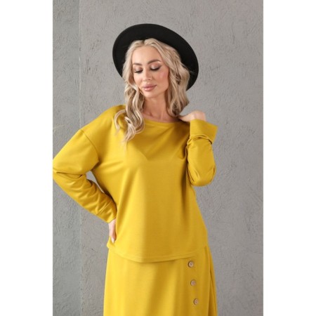 Female suit, size 54, mustard color-13