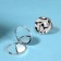 Folding mirror "waves", d = 7.5 cm, silver color